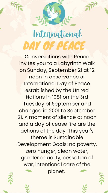 DAY OF PEACE LABYRINTH WALK