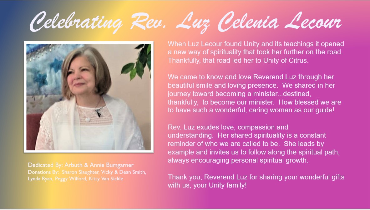 In honor of Rev. Luz Lecour