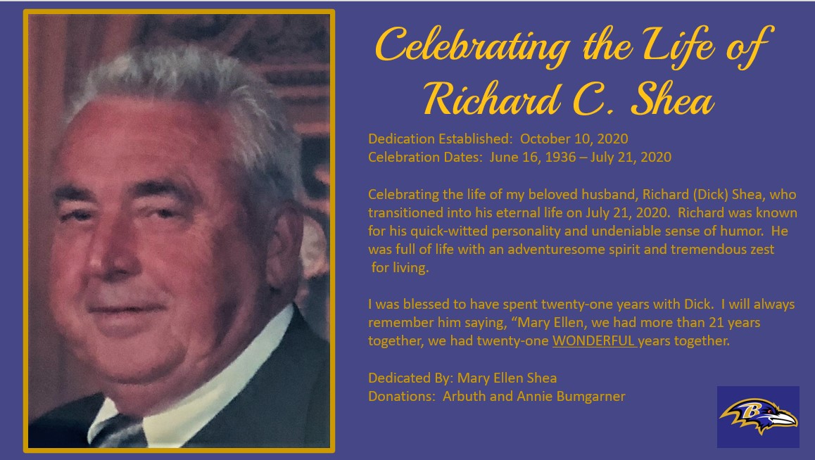 In memory of Richard C Shea