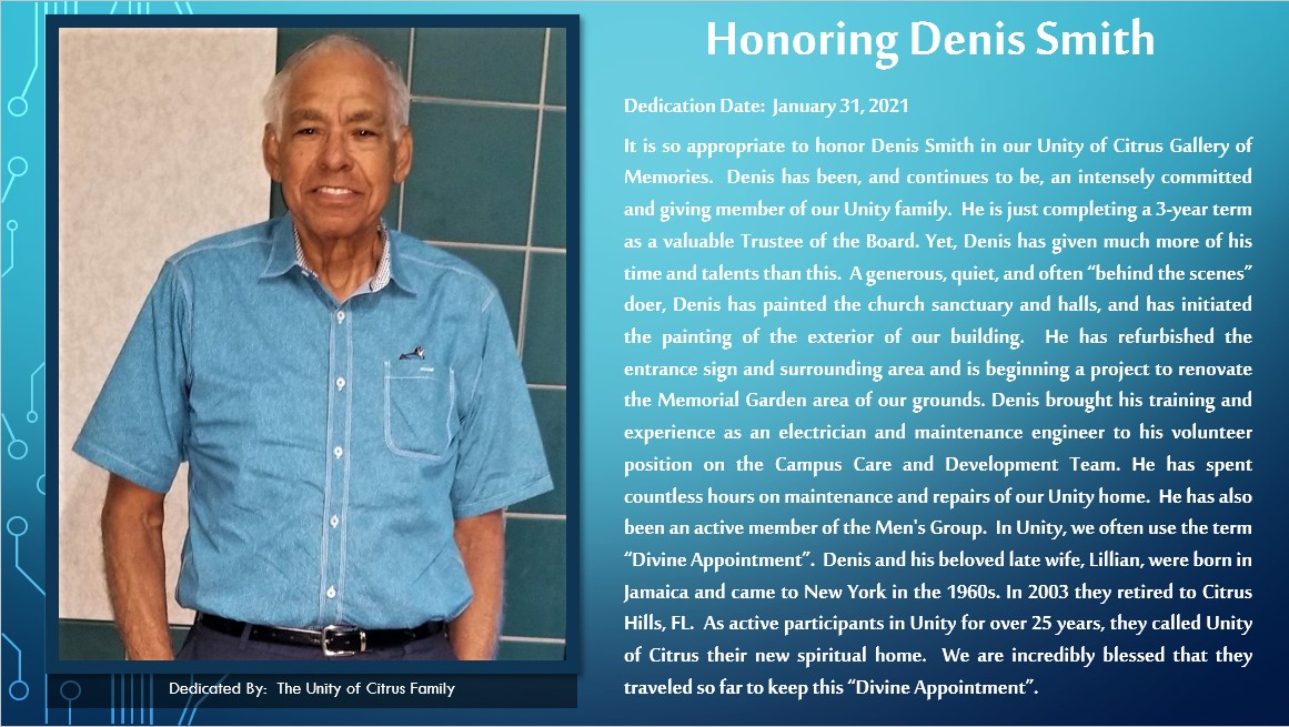 In memory of Denis Smith